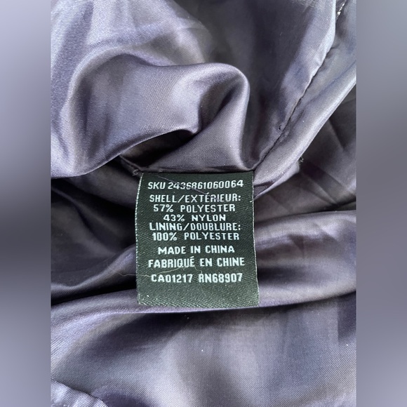 Iridescent Deep Purple Strapless Le Chateau Formal Mini Dress with Pockets - Picture 12 of 13